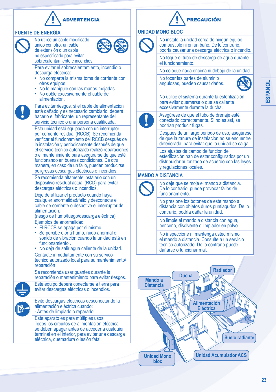 Panasonic WHMXC09D3E8 User Manual | Page 23 / 92