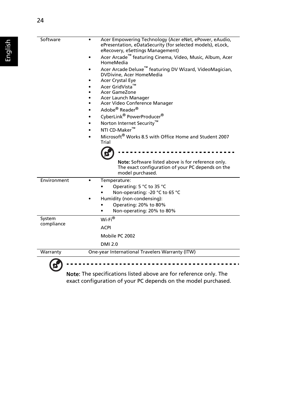 Eng lis h | Aspire Digital 2420 User Manual | Page 46 / 112