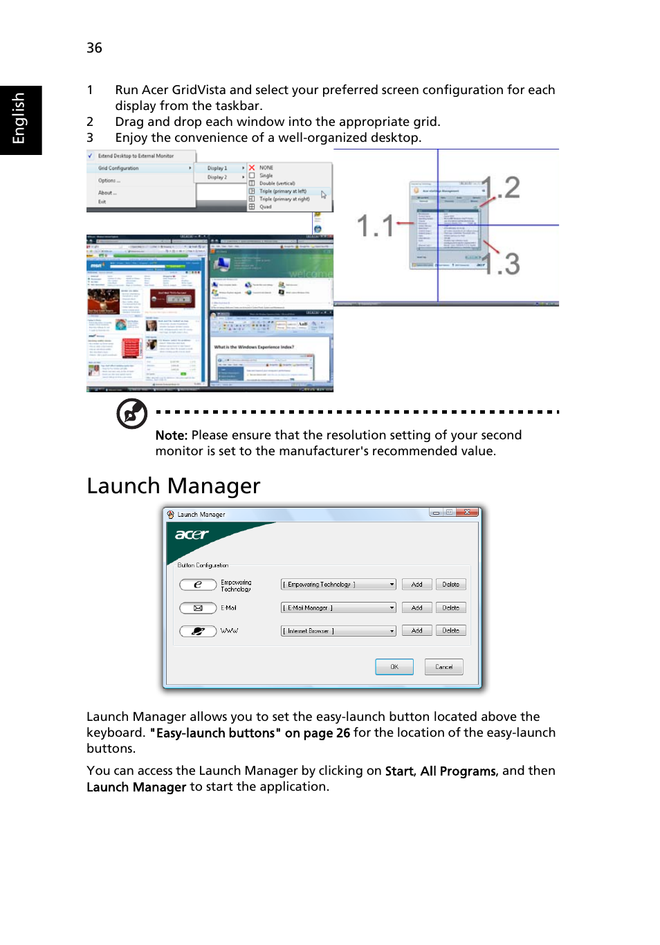 Launch manager | Aspire Digital 2420 User Manual | Page 58 / 112