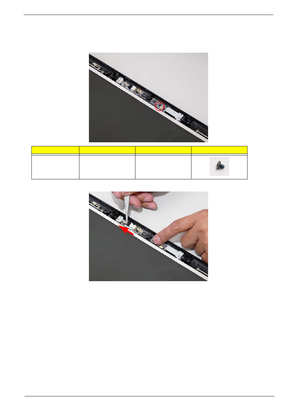 Removing the camera module | Aspire Digital 7530G User Manual | Page 103 / 208