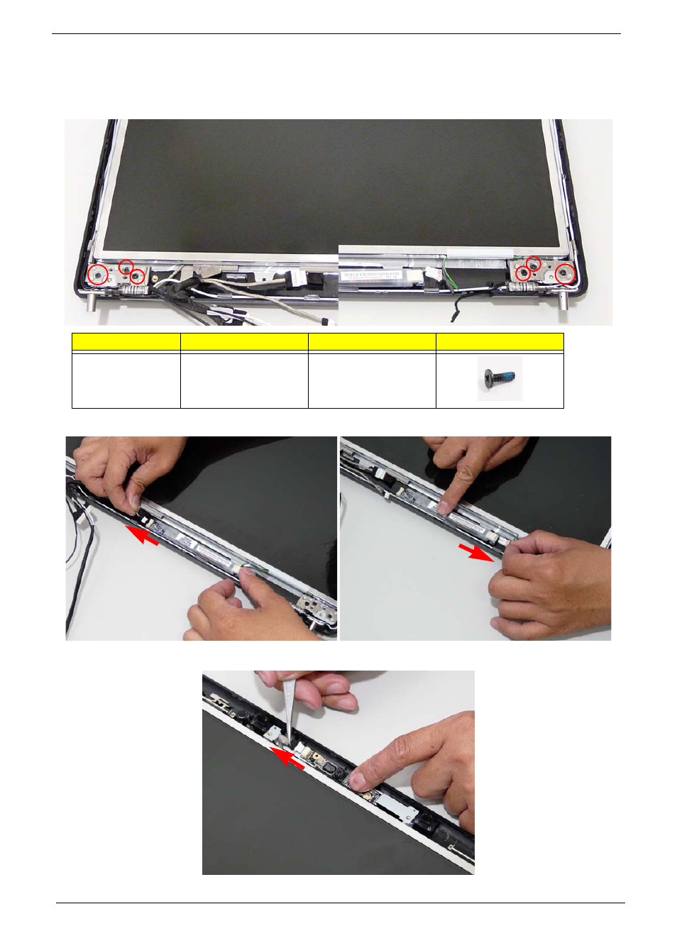 Removing the lcd panel | Aspire Digital 7530G User Manual | Page 104 / 208