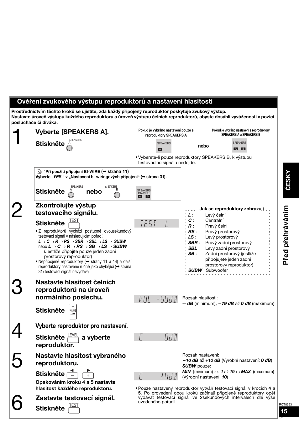 Před p řehráváním | Panasonic SAXR57 User Manual | Page 135 / 160