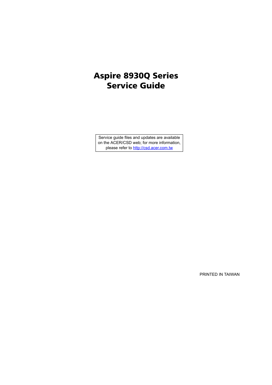 Aspire Digital 8930Q User Manual | 124 pages