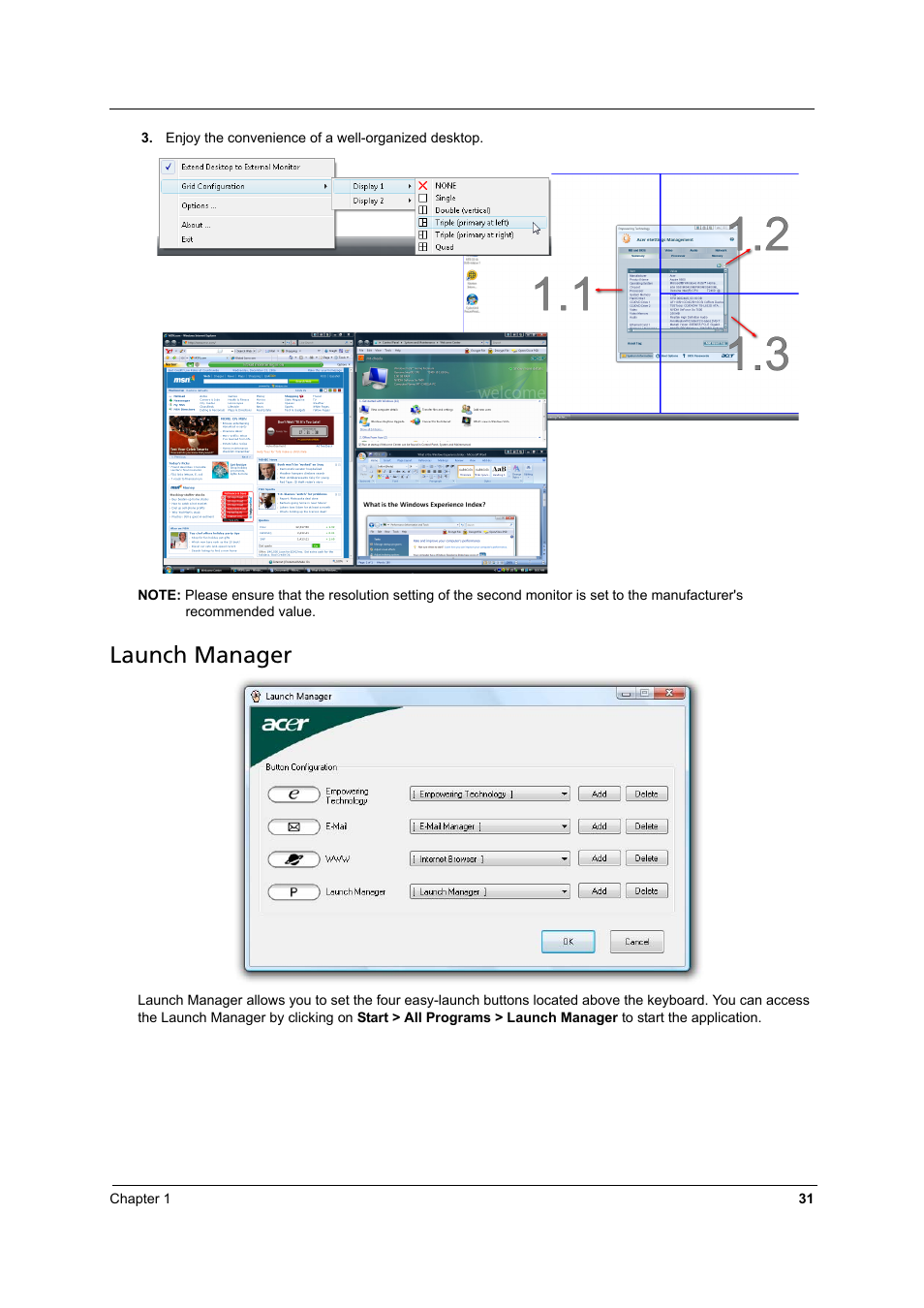 Launch manager | Aspire Digital 8930Q User Manual | Page 37 / 124