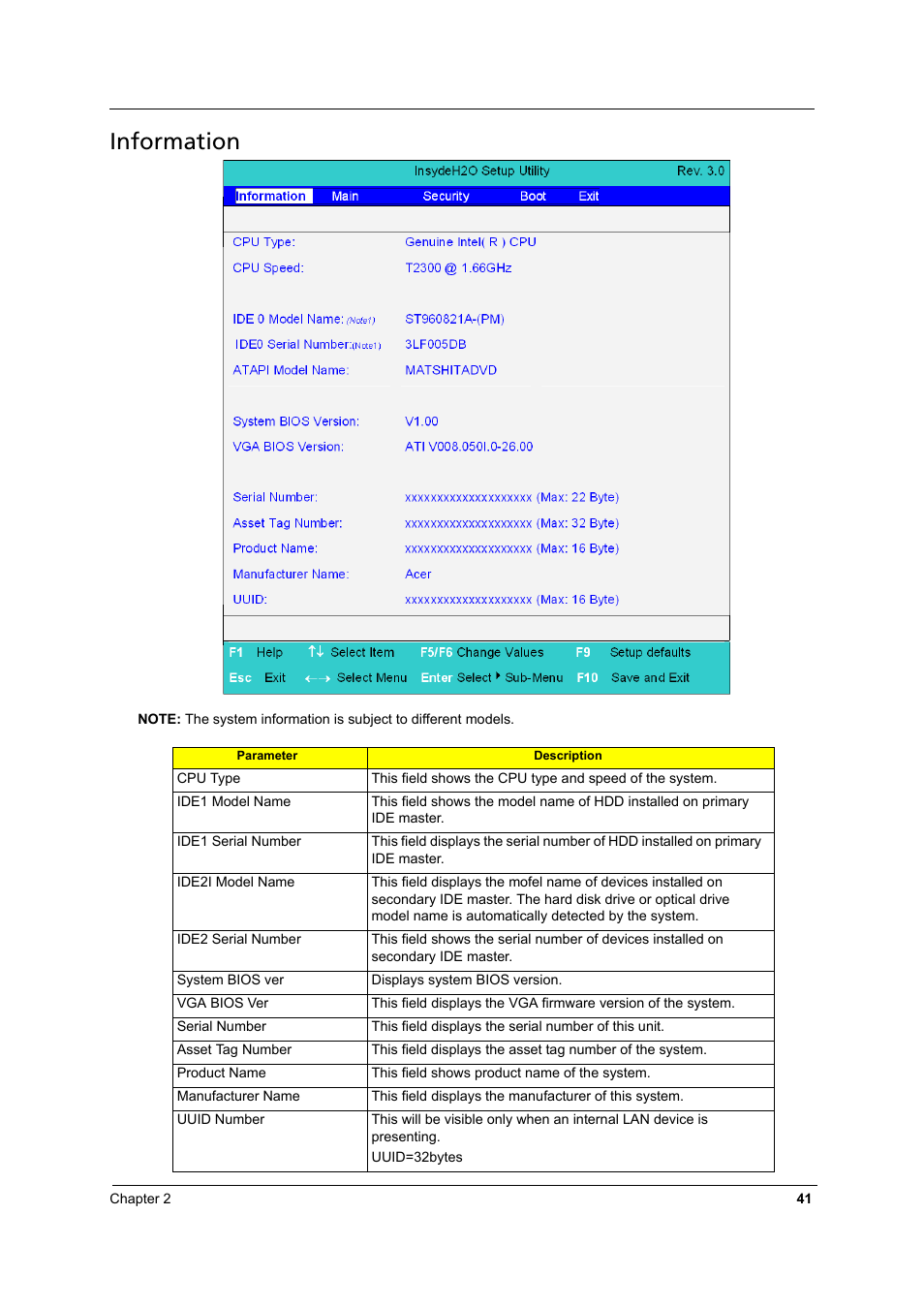 Information | Aspire Digital 8930Q User Manual | Page 47 / 124