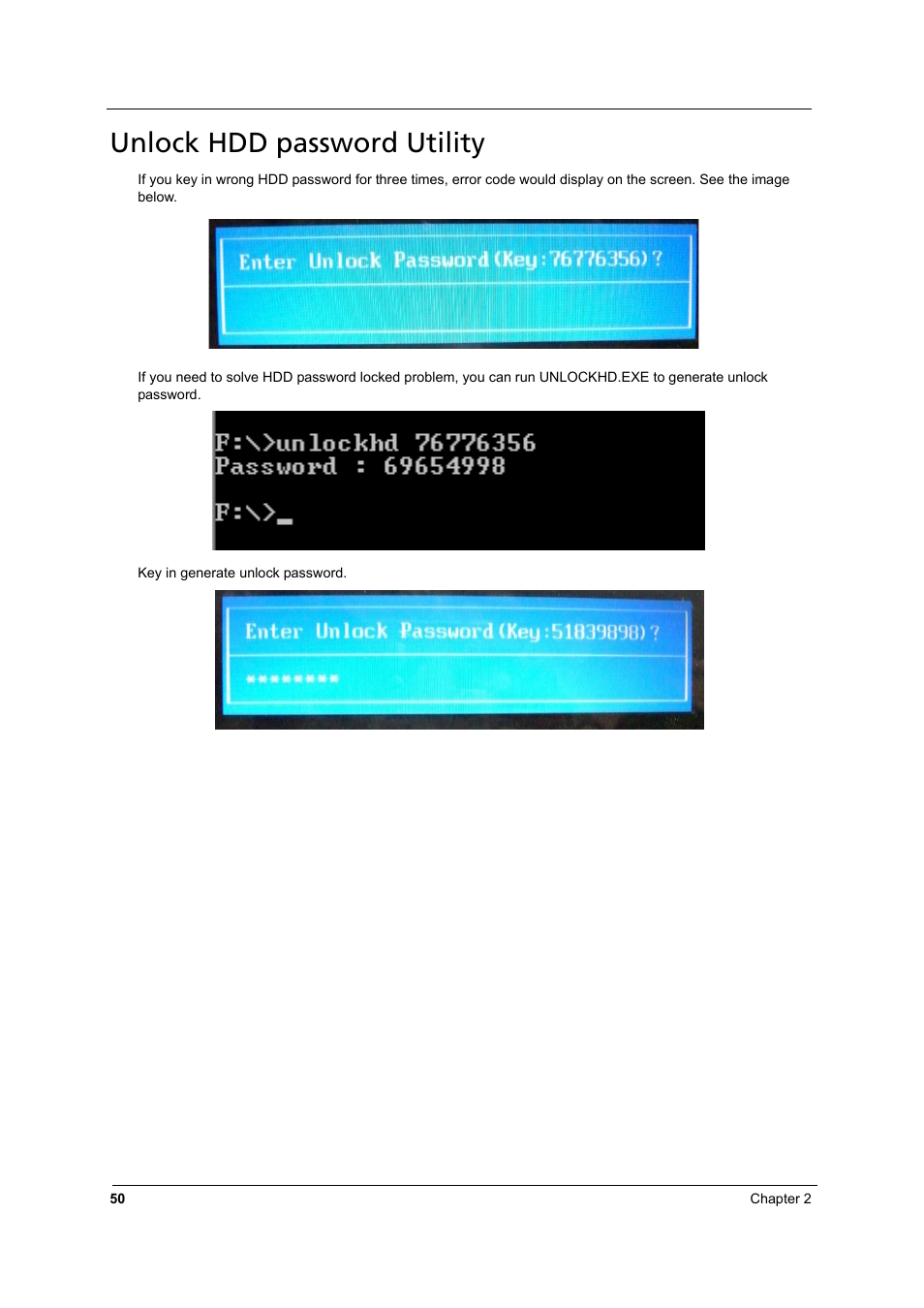 Unlock hdd password utility | Aspire Digital 8930Q User Manual | Page 56 / 124