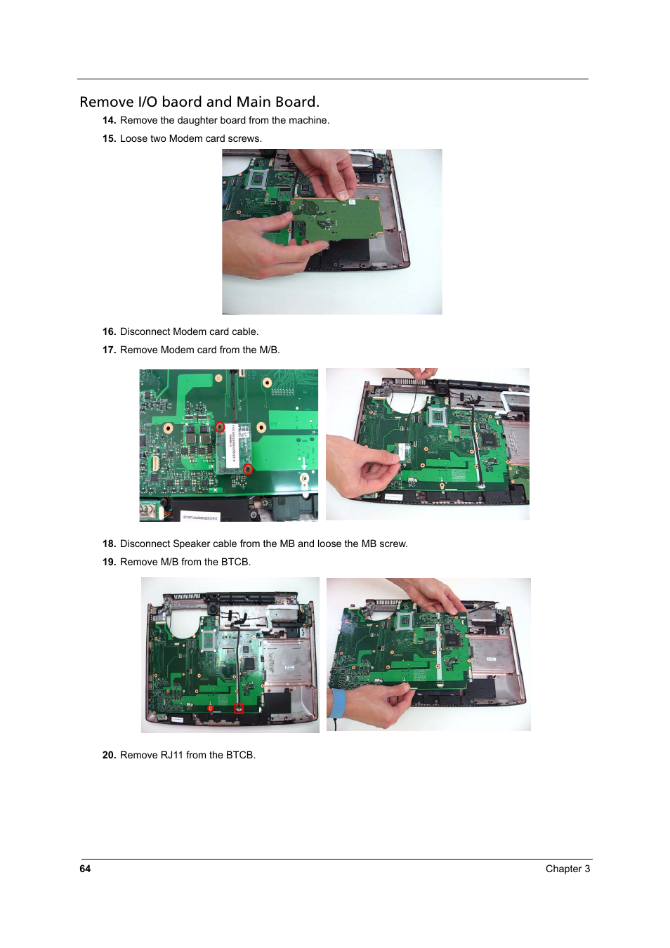 Remove i/o baord and main board | Aspire Digital 8930Q User Manual | Page 70 / 124