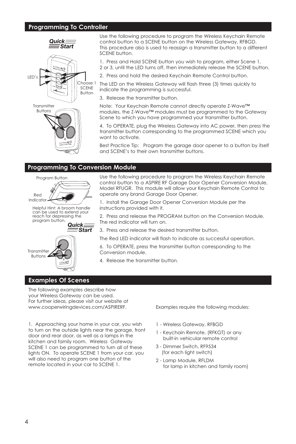 4examples of scenes | Aspire Digital RFKGT User Manual | Page 4 / 7