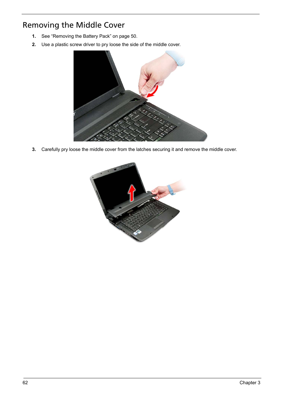 Removing the middle cover | Aspire Digital 5335 User Manual | Page 72 / 154