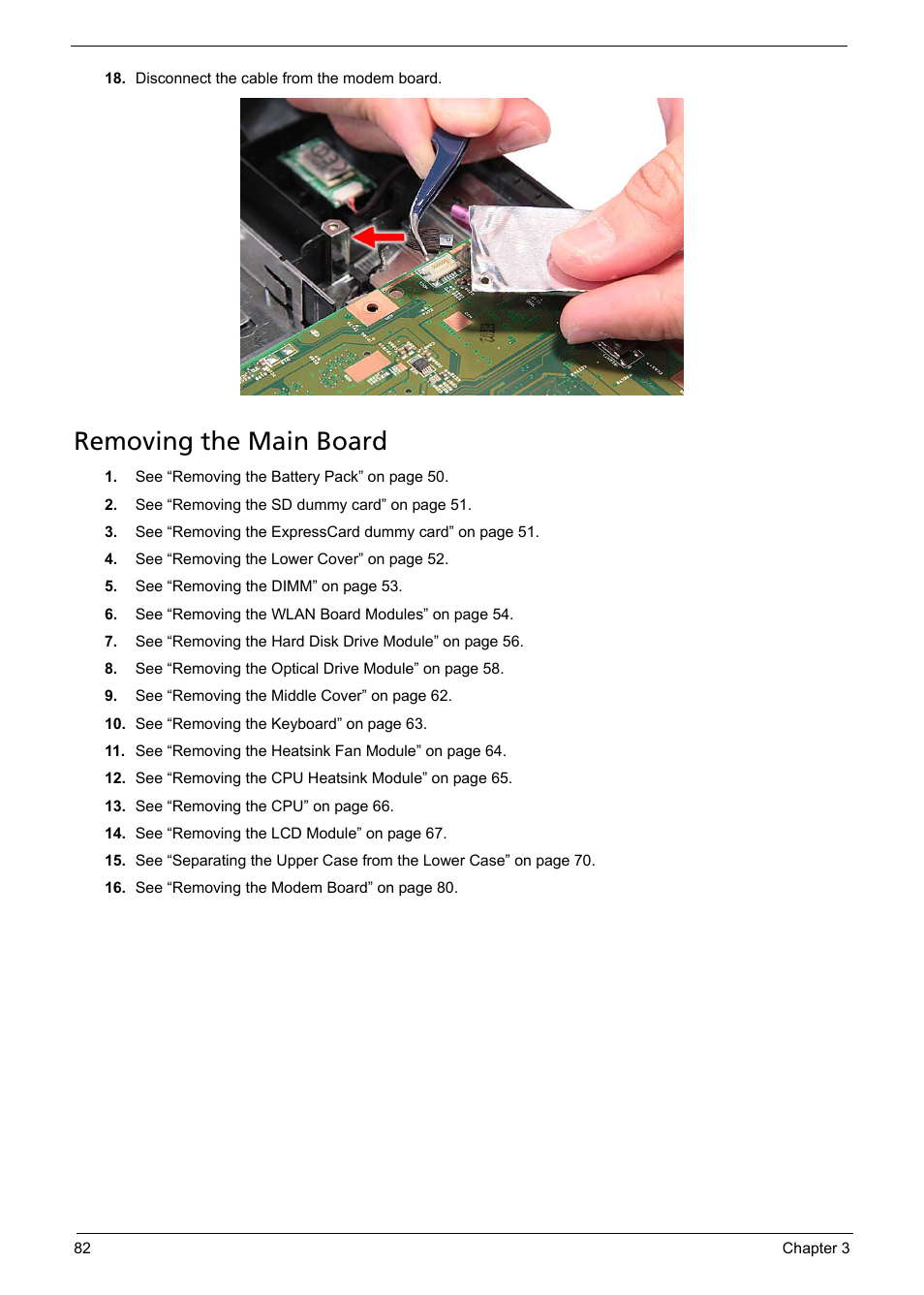 Removing the main board | Aspire Digital 5335 User Manual | Page 92 / 154