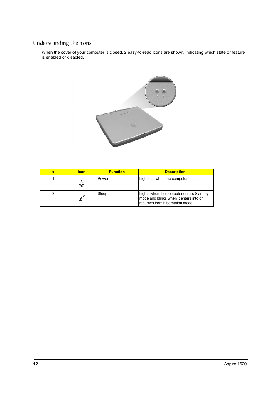 Understanding the icons | Aspire Digital 1620 User Manual | Page 21 / 134