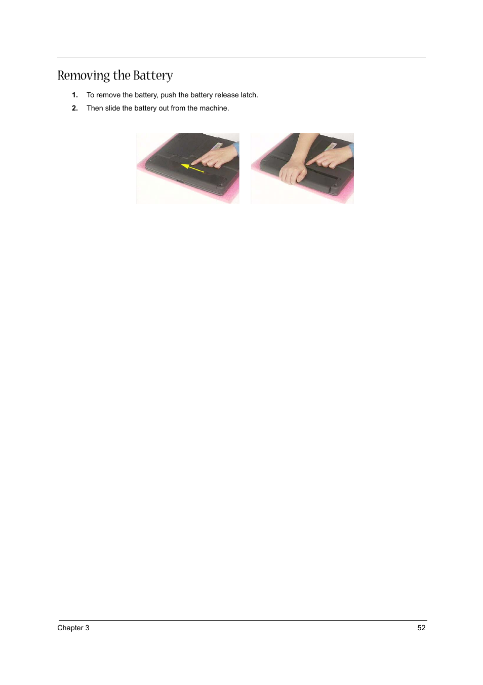 Removing the battery | Aspire Digital 1620 User Manual | Page 61 / 134