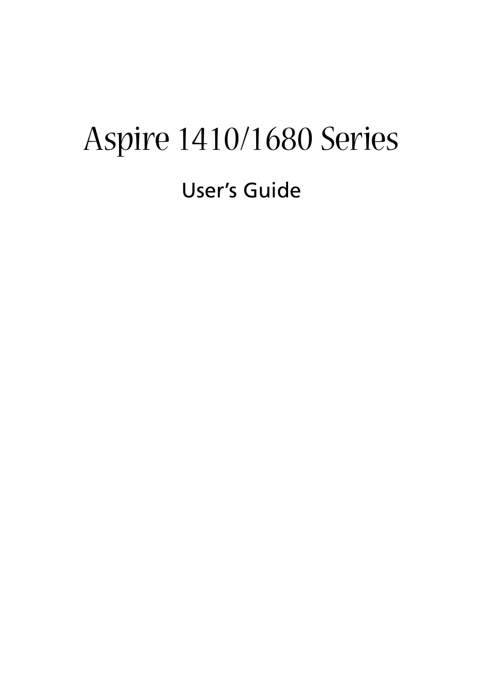 Aspire Digital ASPIRE 1410 User Manual | 105 pages