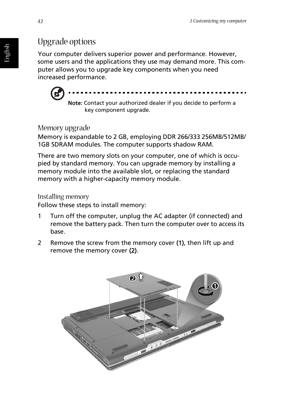 Upgrade options | Aspire Digital ASPIRE 1410 User Manual | Page 50 / 105