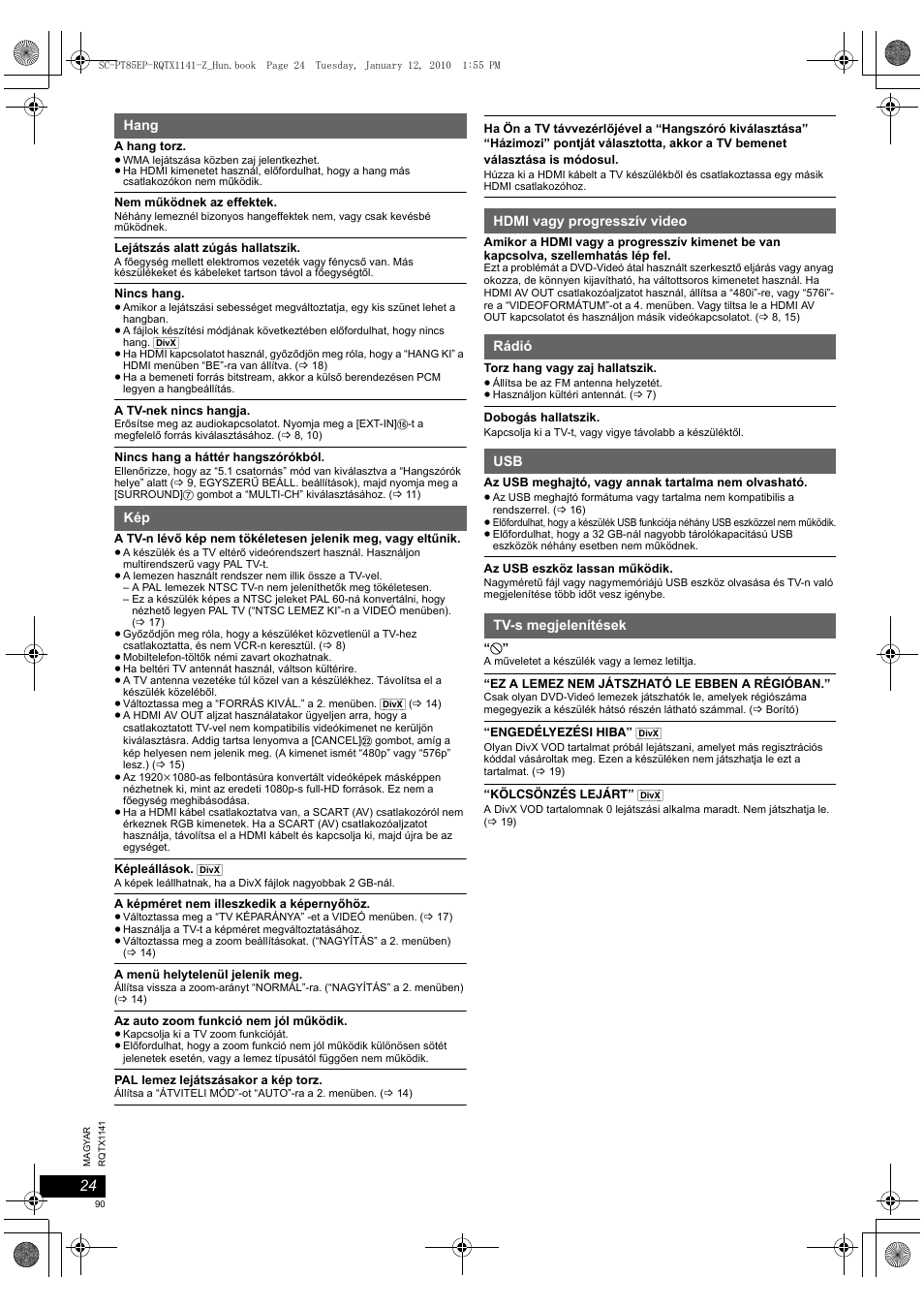 Panasonic SCPT85 User Manual | Page 90 / 94