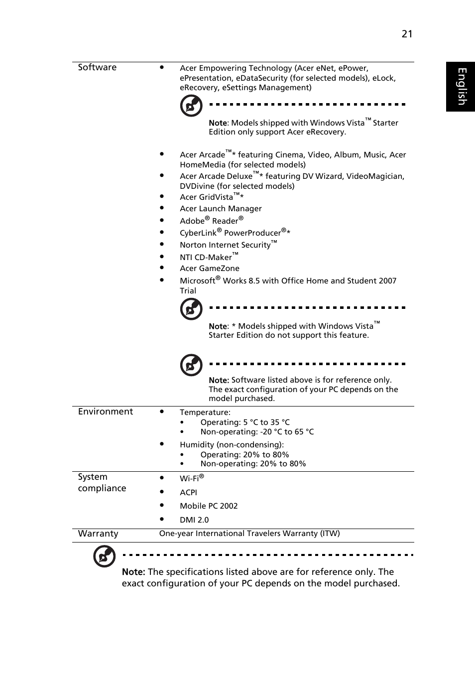 Eng lis h | Aspire Digital 4715Z User Manual | Page 41 / 106