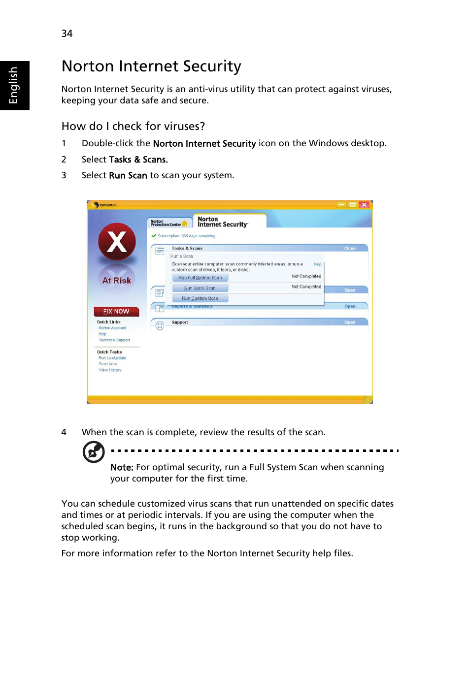 Norton internet security | Aspire Digital 4715Z User Manual | Page 54 / 106
