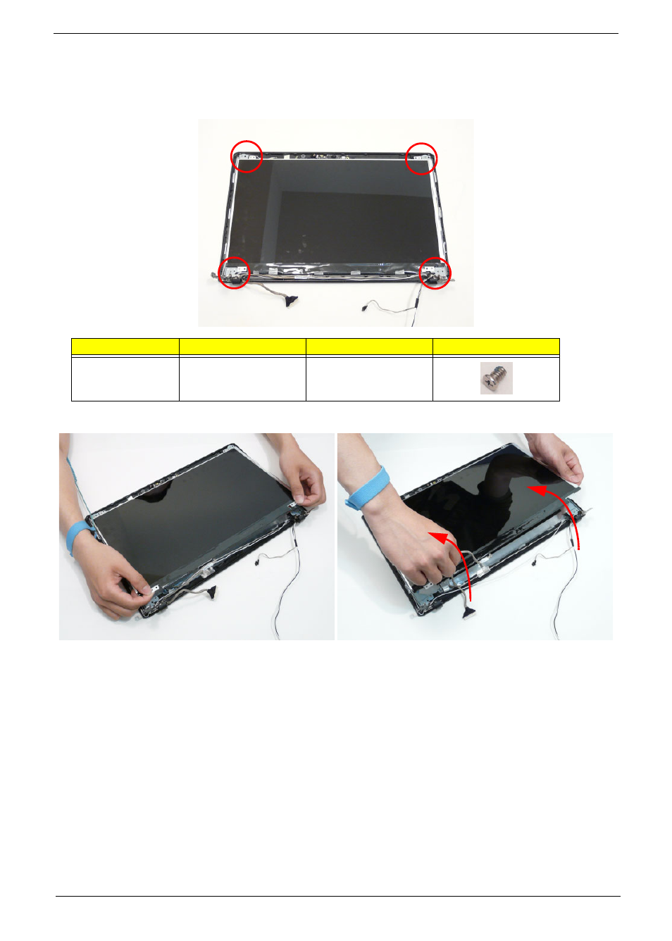 Removing the lcd panel | Aspire Digital 5534 User Manual | Page 105 / 224