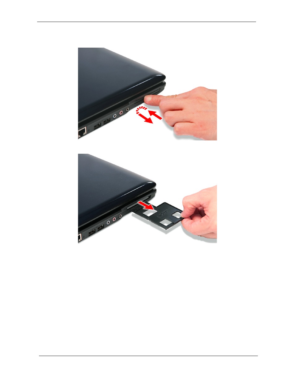 Removing the expresscard dummy card, Removing the lower cover | Aspire Digital 8730Z User Manual | Page 66 / 196