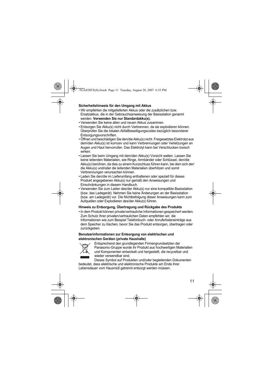 Panasonic KXTGA828FX User Manual | Page 11 / 44