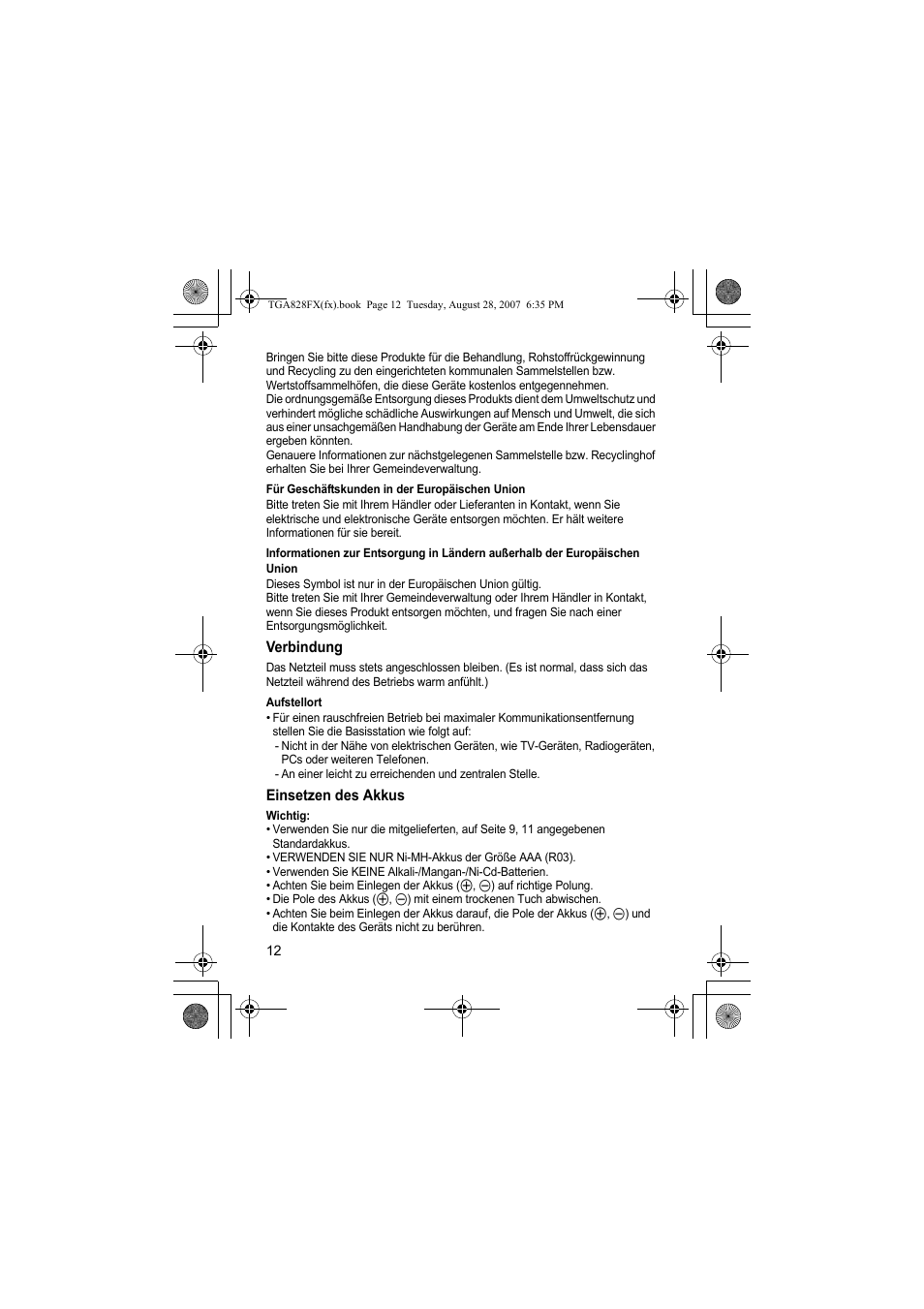 Panasonic KXTGA828FX User Manual | Page 12 / 44