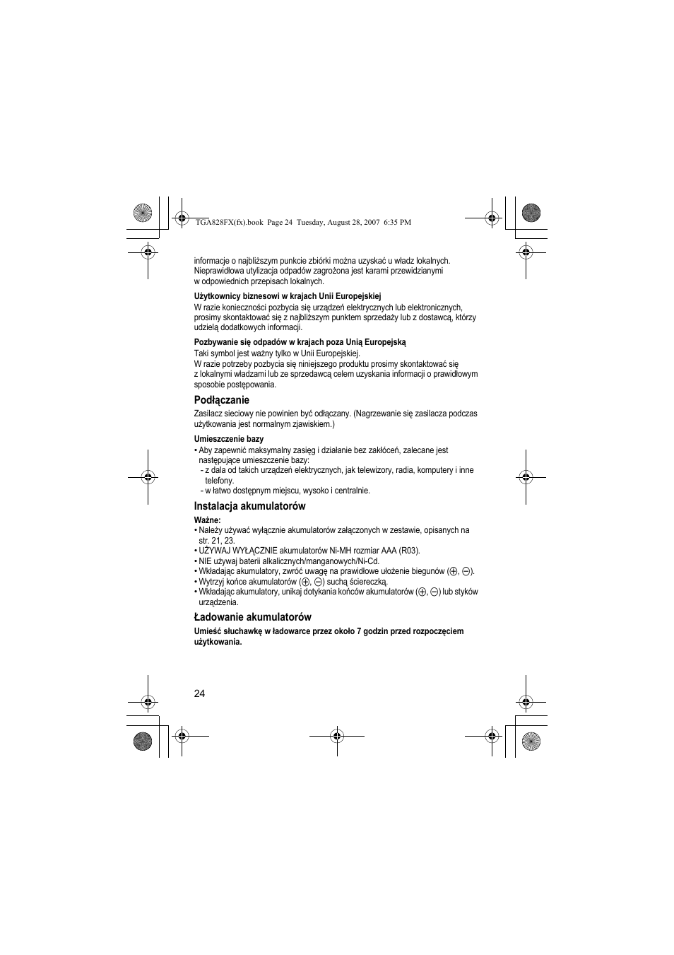 Panasonic KXTGA828FX User Manual | Page 24 / 44