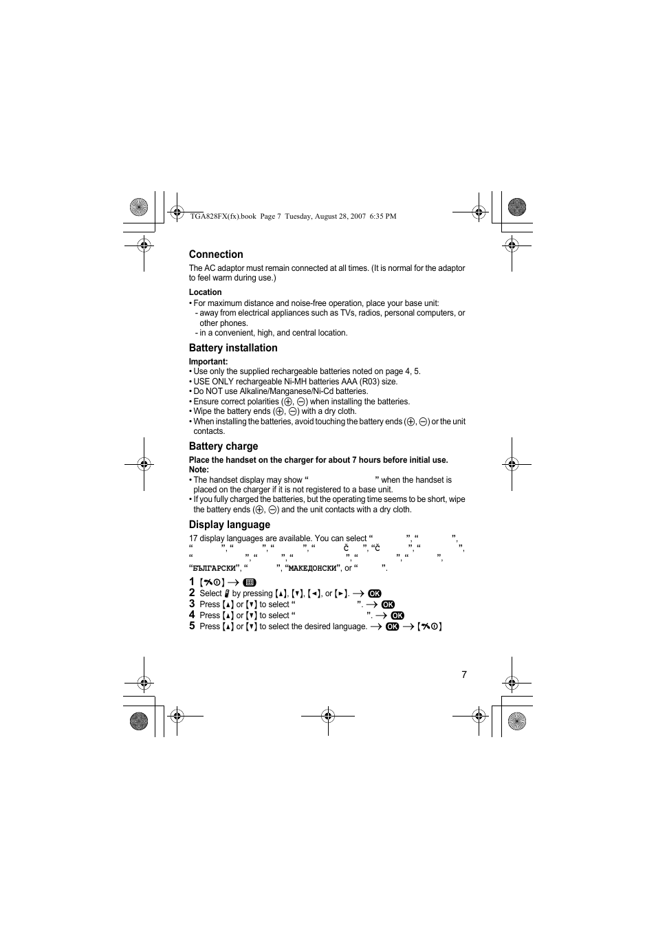 Panasonic KXTGA828FX User Manual | Page 7 / 44