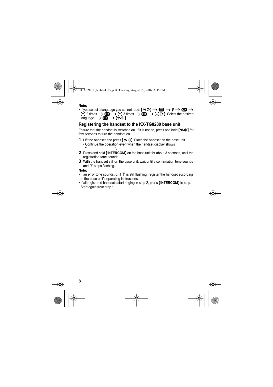 Panasonic KXTGA828FX User Manual | Page 8 / 44