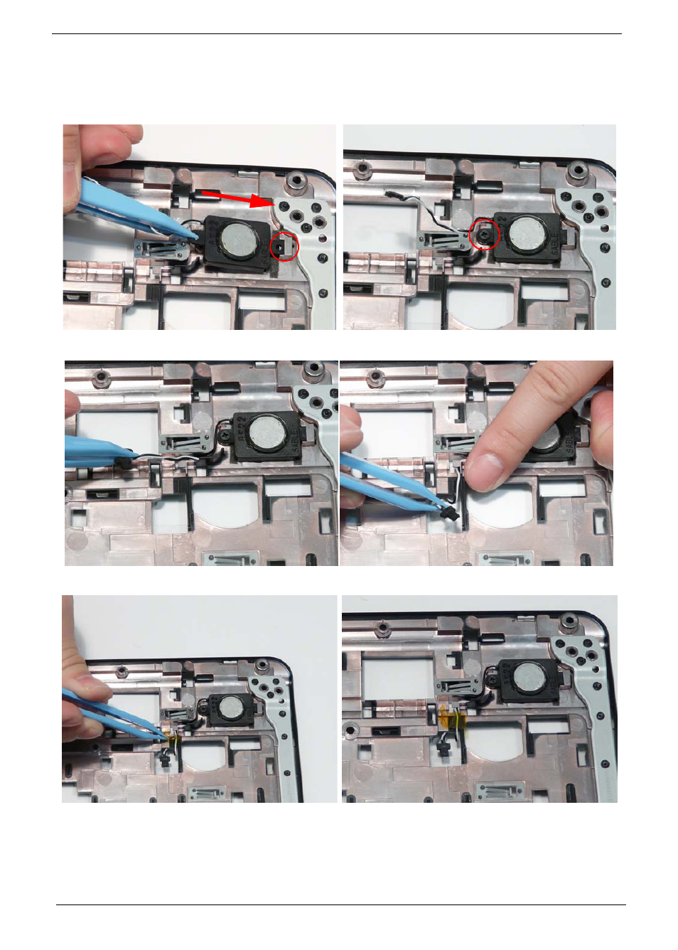 Replacing the left speaker module | Aspire Digital 5332 User Manual | Page 118 / 230