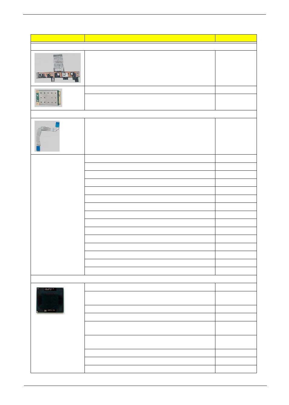 Aspire 5732z/5332 fru list | Aspire Digital 5332 User Manual | Page 167 / 230