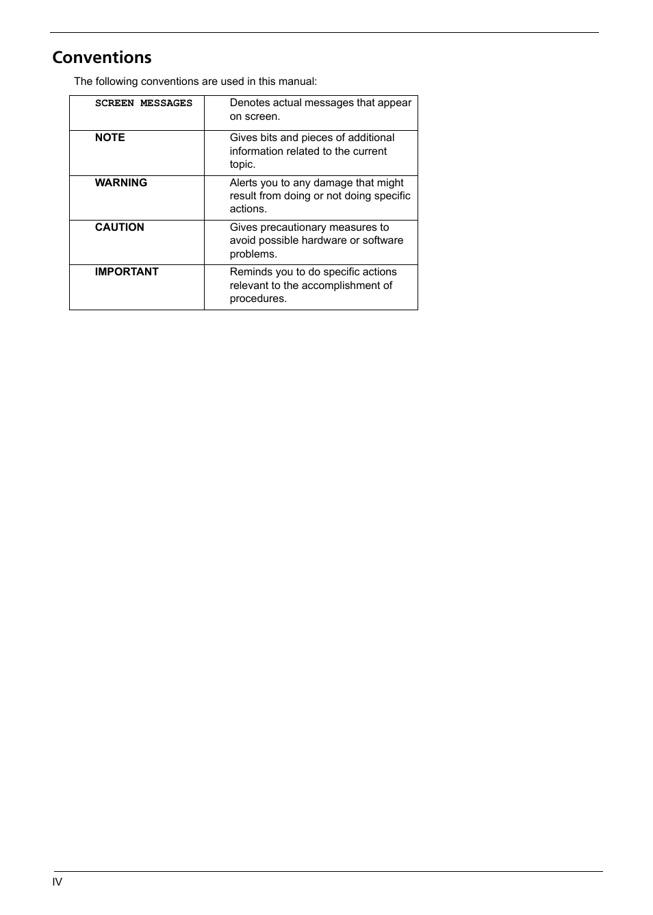 Conventions | Aspire Digital 6935G User Manual | Page 4 / 128