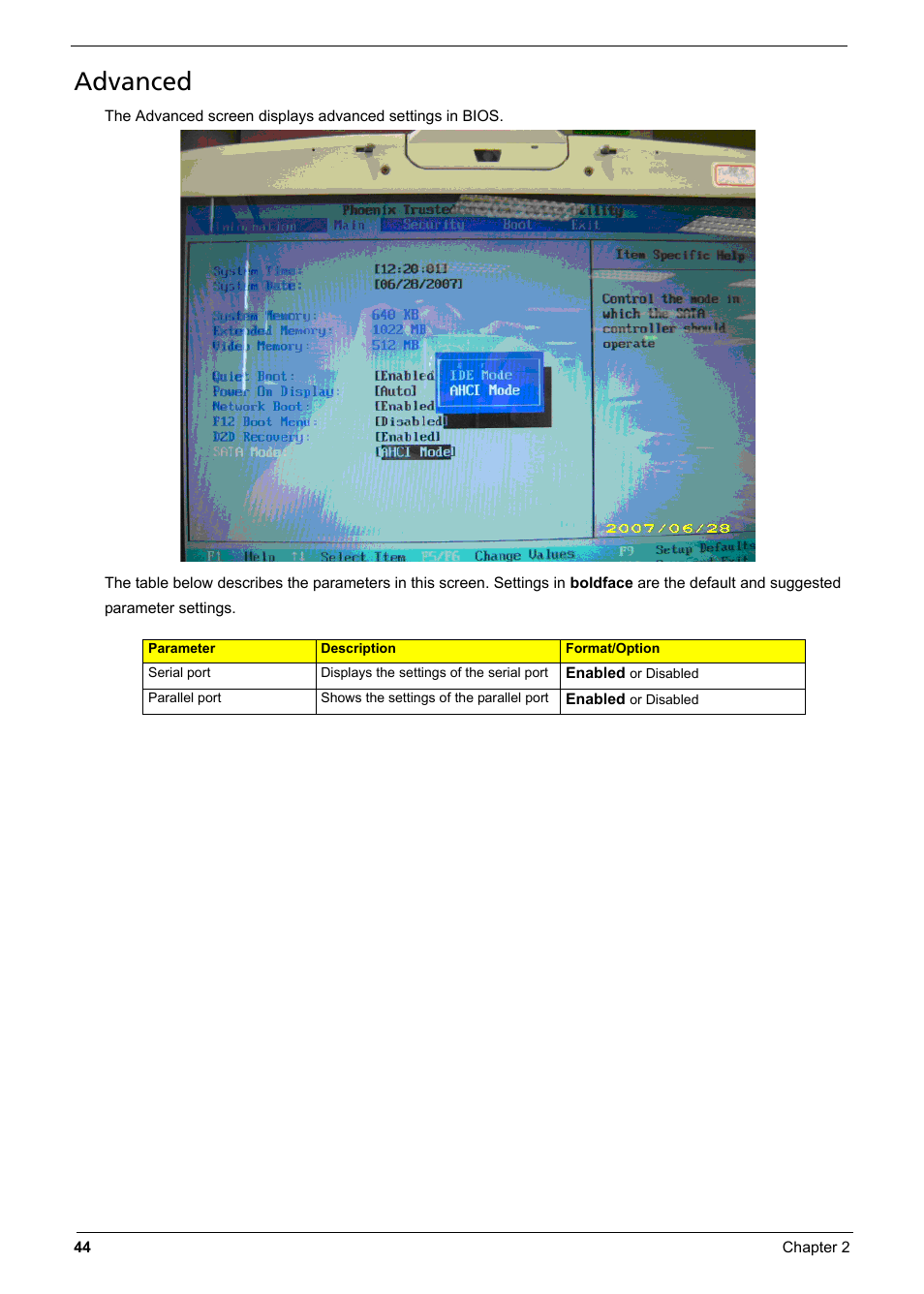 Advanced | Aspire Digital 6935G User Manual | Page 54 / 128