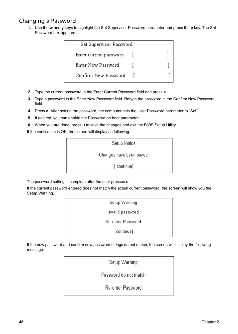 Changing a password | Aspire Digital 6935G User Manual | Page 58 / 128