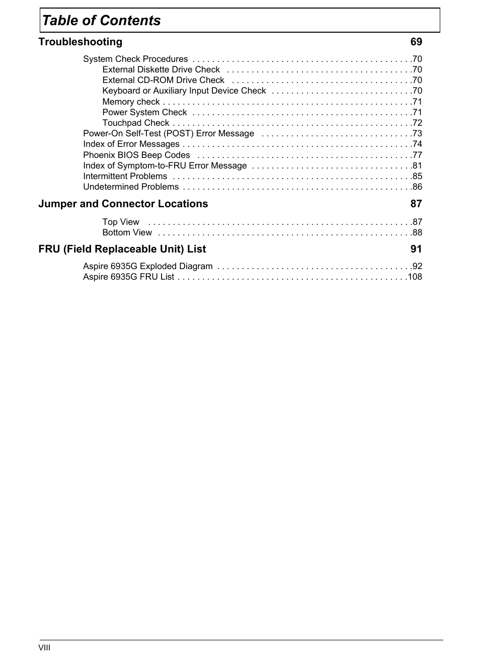 Aspire Digital 6935G User Manual | Page 8 / 128