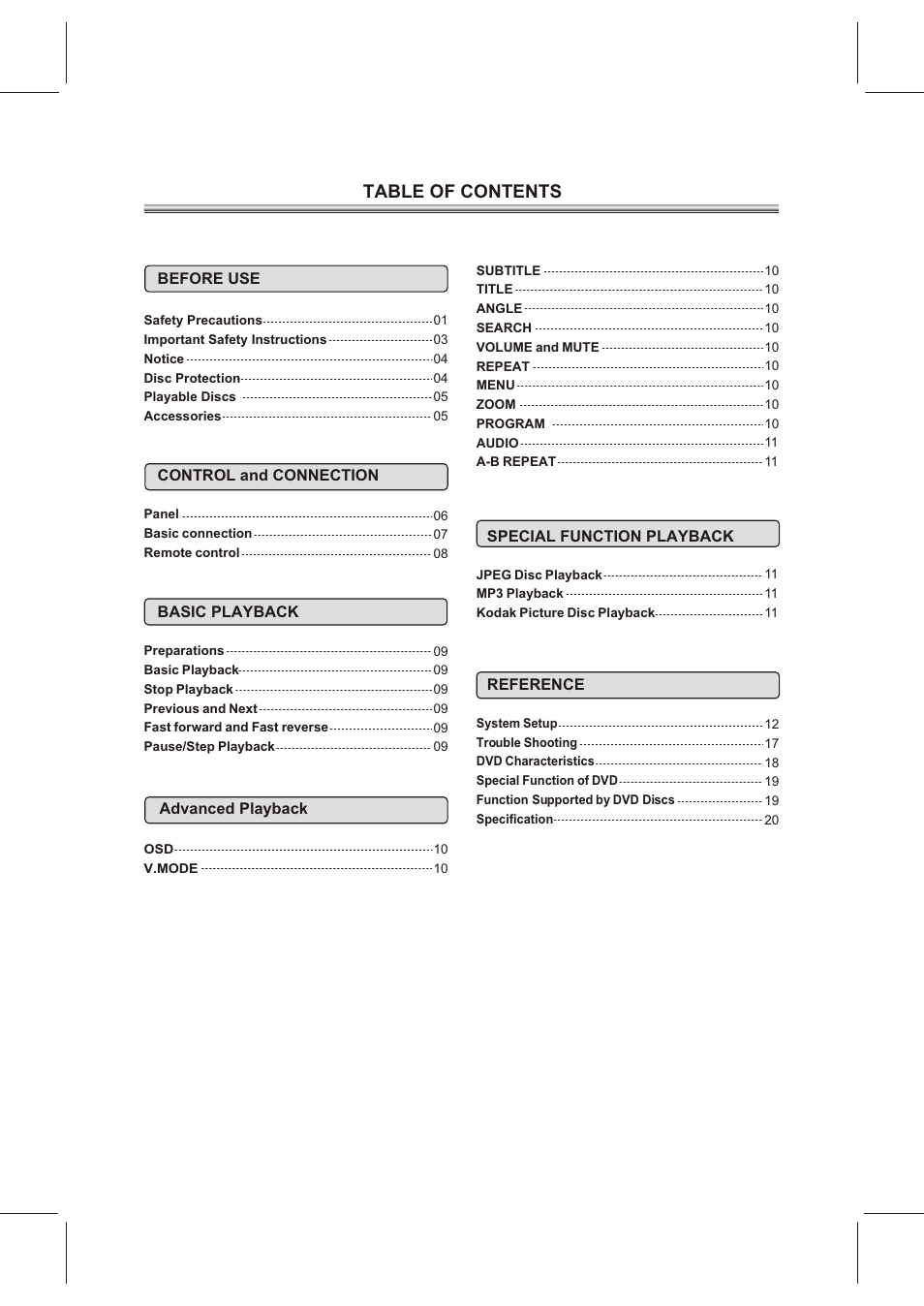 Aspire Digital DVD/CD/MP3/CD-R/CD-RW/JPEG/KODAK PICTURE CD PLAYERPROGRESSIVE SCAN DVD PLAYER AD-N820B User Manual | Page 2 / 12