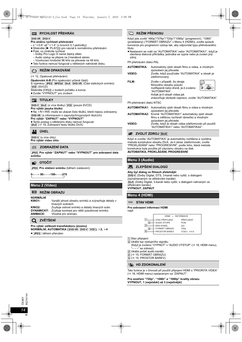 Panasonic SCPT85EP User Manual | Page 36 / 94