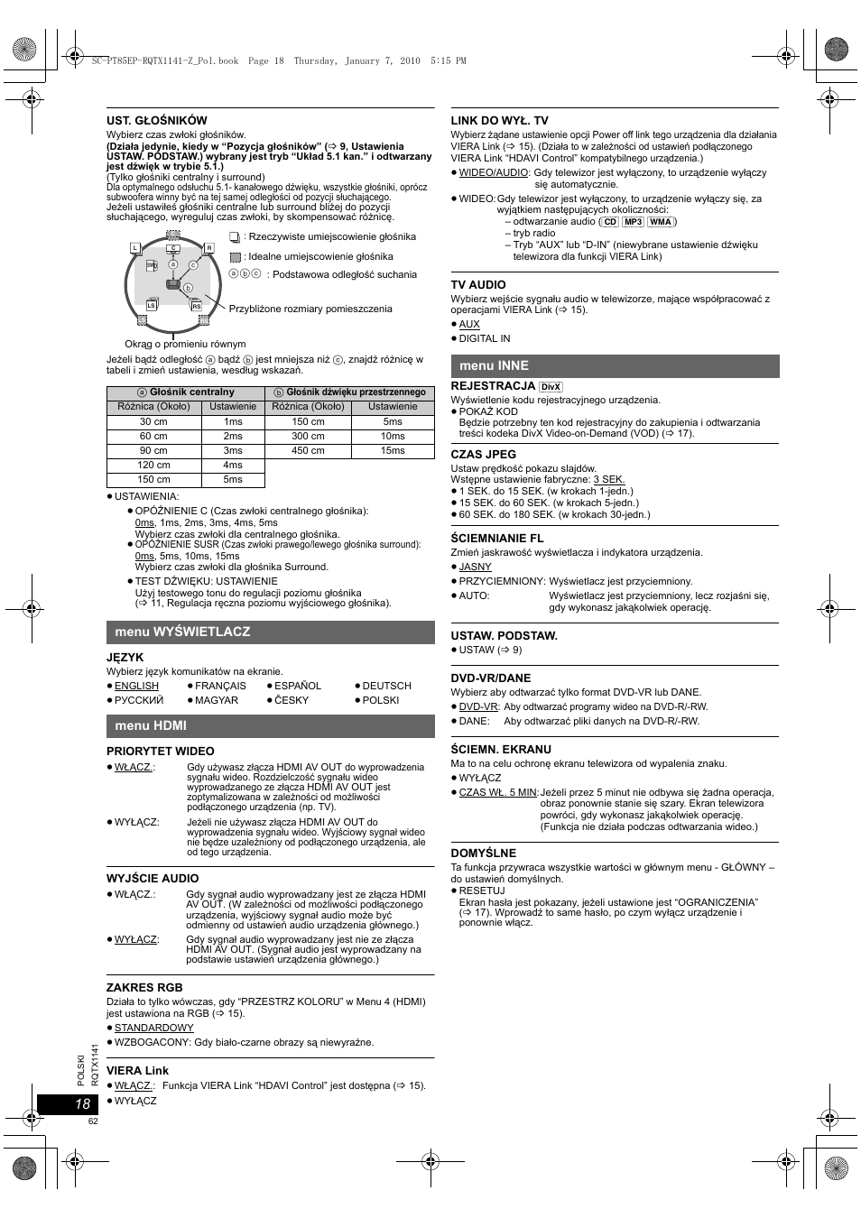 Panasonic SCPT85EP User Manual | Page 62 / 94
