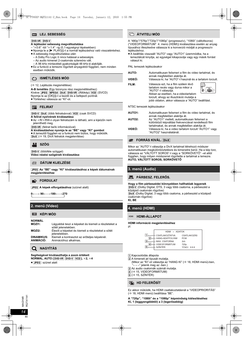 Panasonic SCPT85EP User Manual | Page 80 / 94