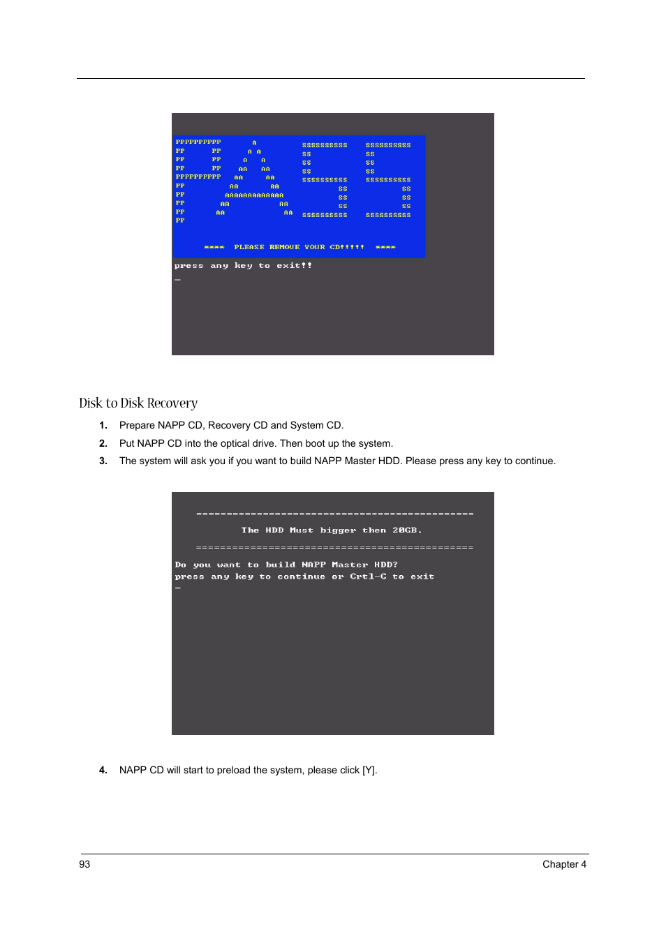 Disk to disk recovery | Aspire Digital 1360 User Manual | Page 102 / 142