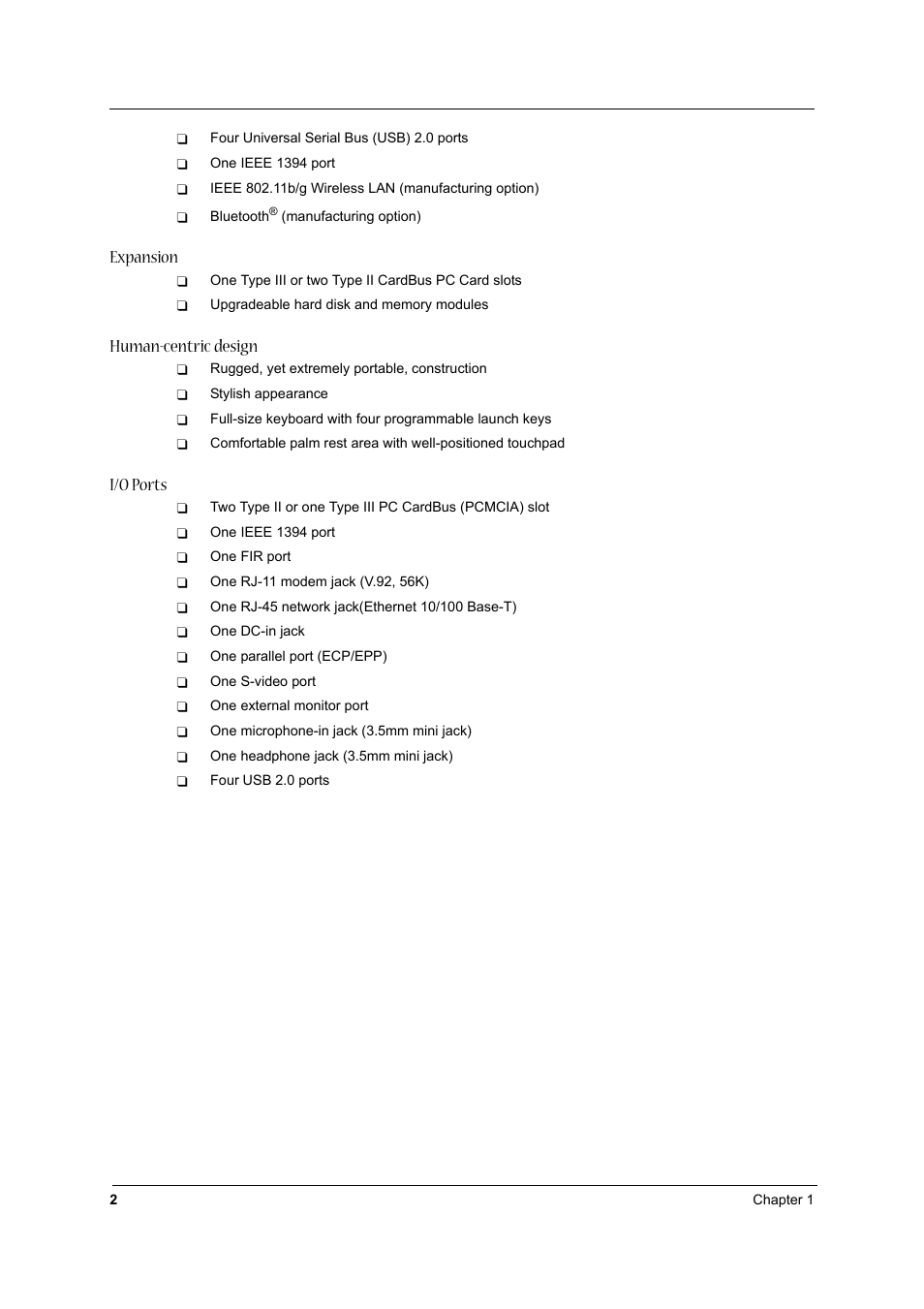 Expansion, Human-centric design, I/o ports | Aspire Digital 1360 User Manual | Page 11 / 142