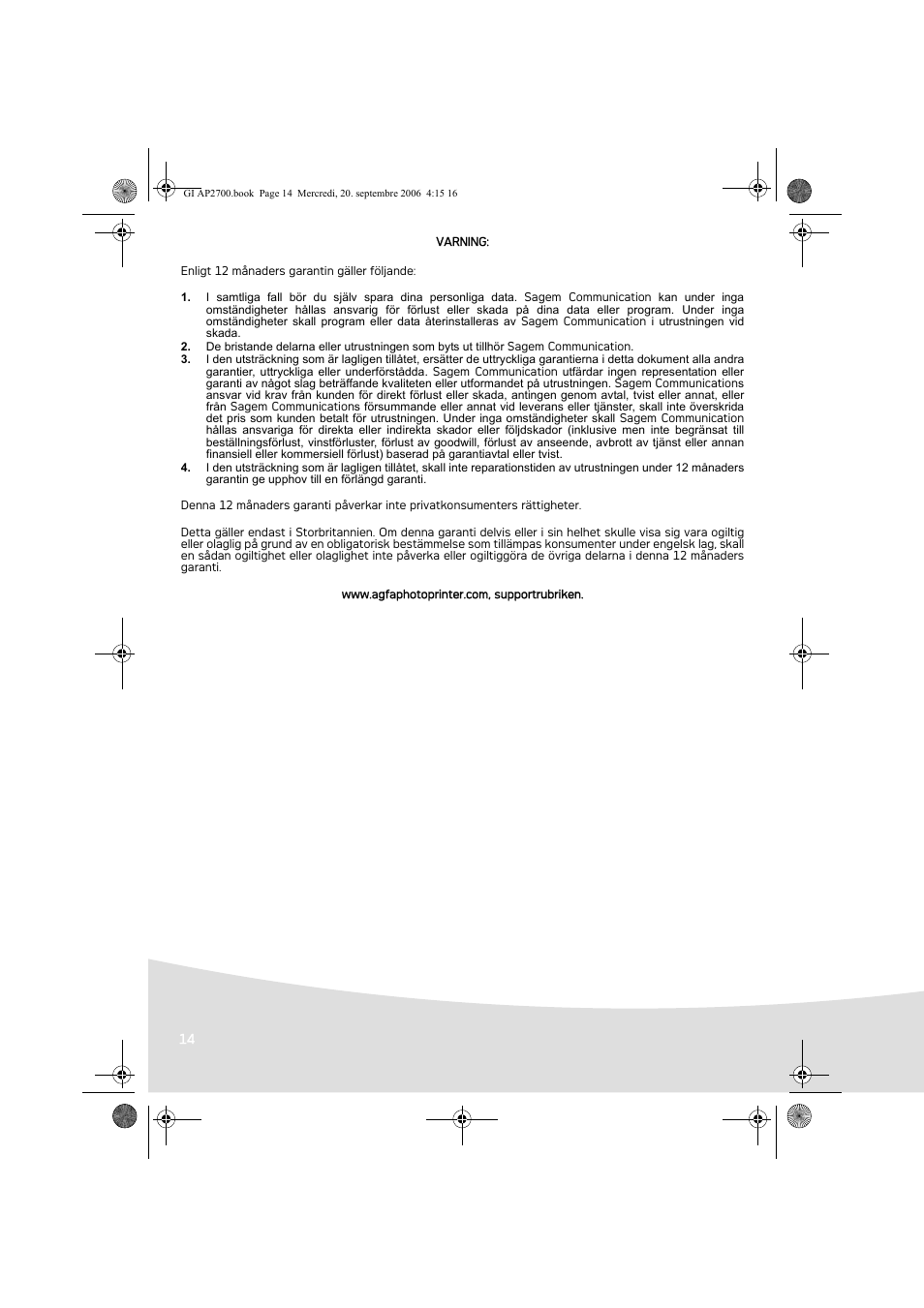 AGFA AP2700 User Manual | Page 108 / 192