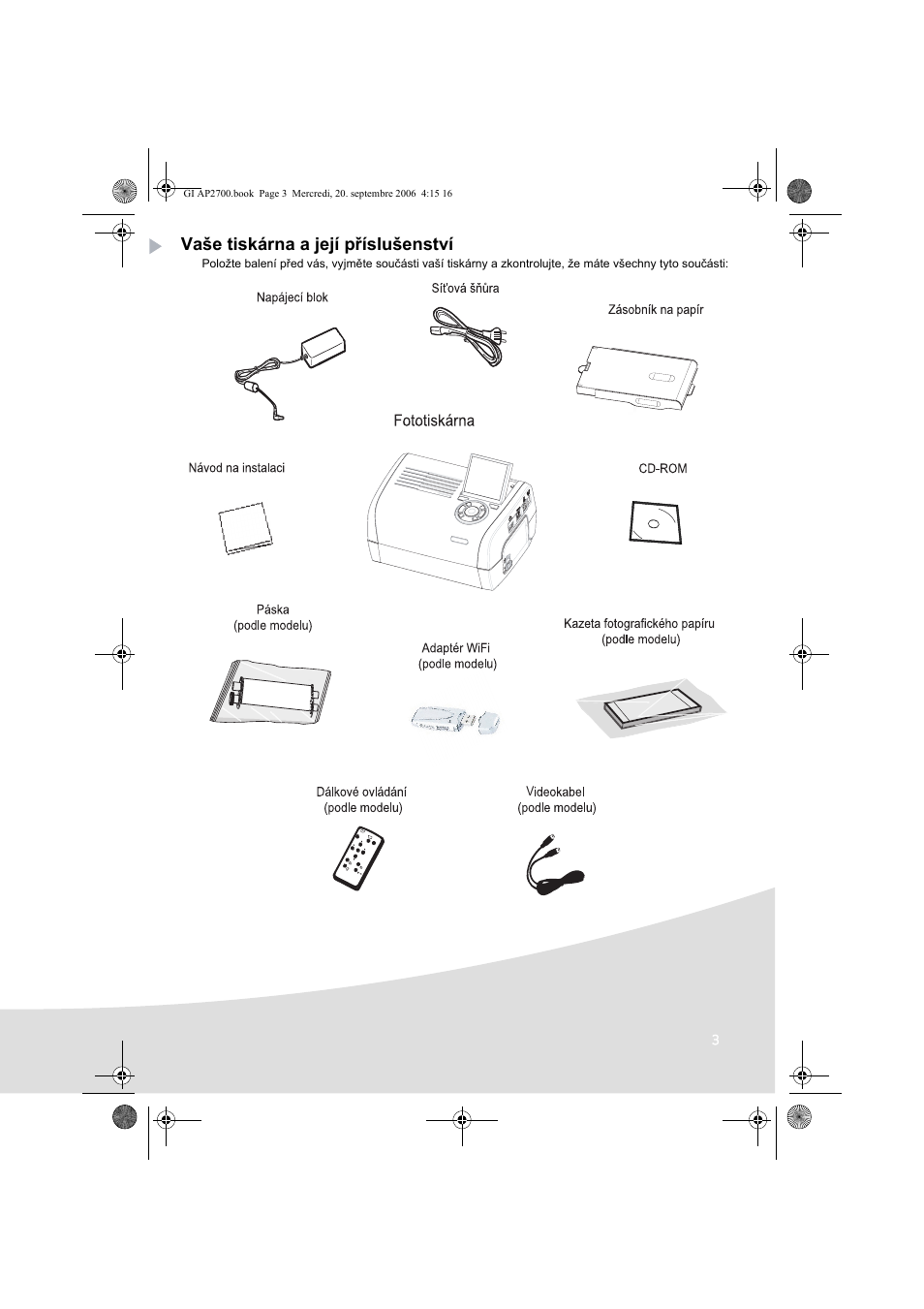 Vaše tiskárna a její příslušenství | AGFA AP2700 User Manual | Page 111 / 192