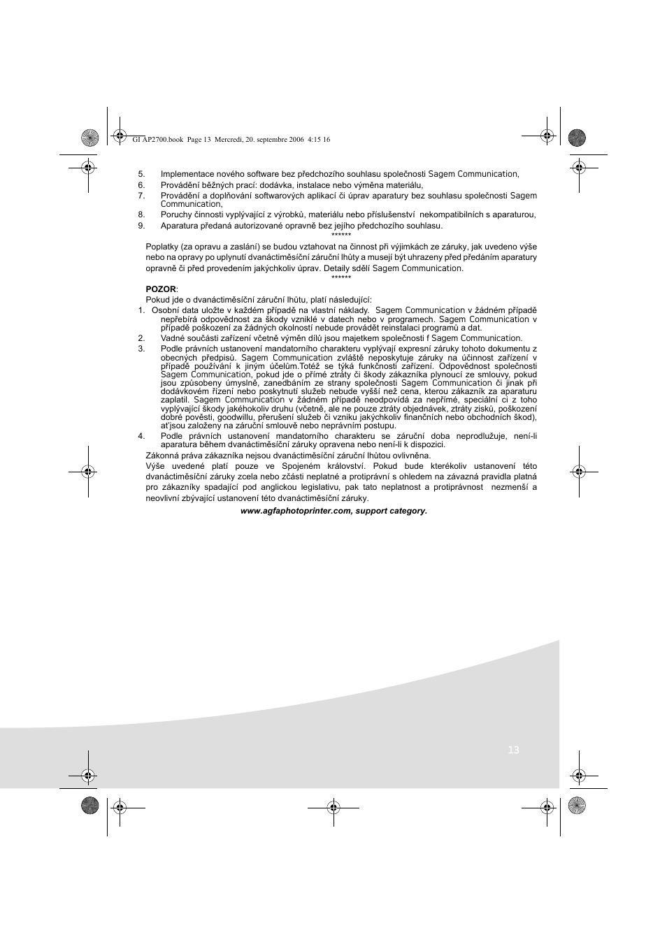 AGFA AP2700 User Manual | Page 121 / 192