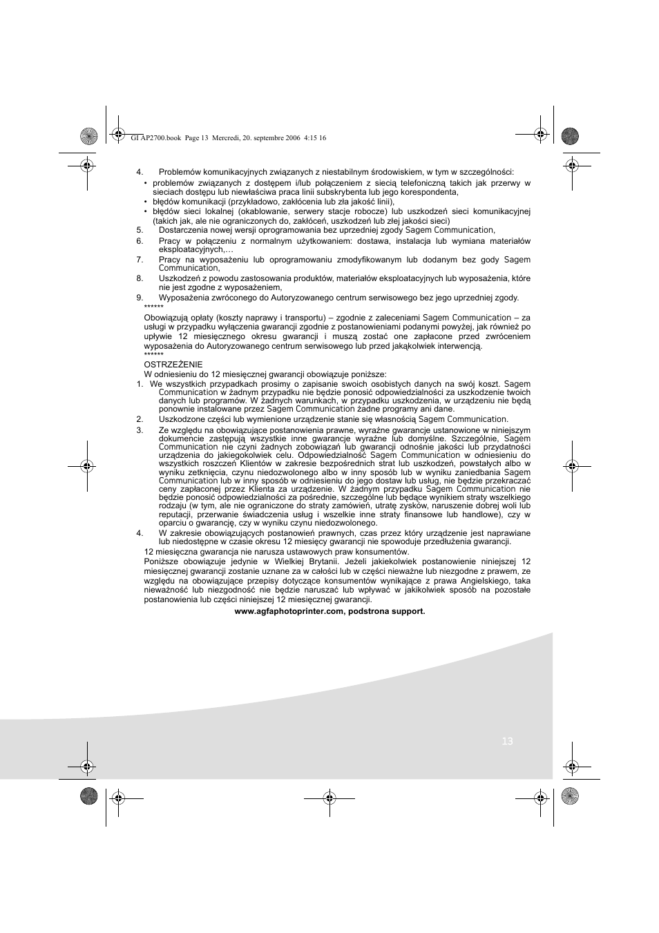 AGFA AP2700 User Manual | Page 149 / 192