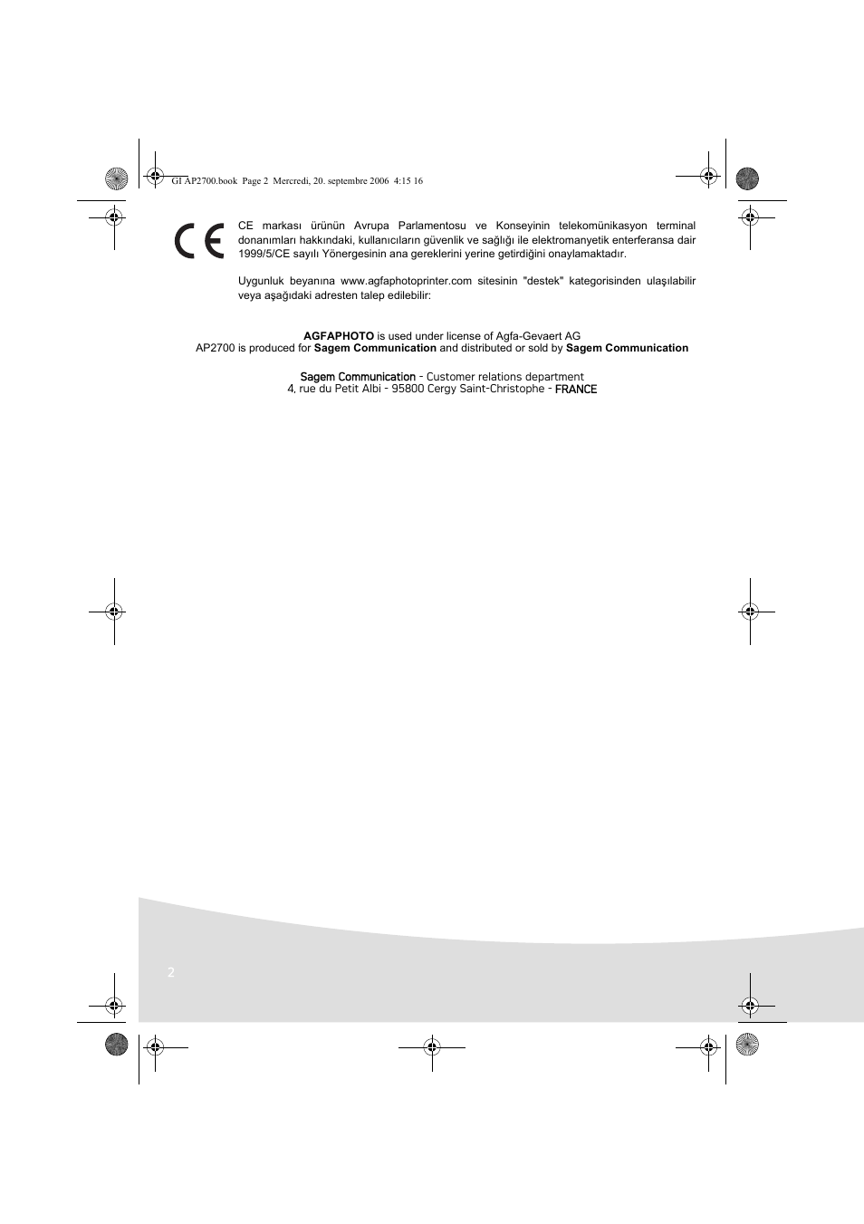 AGFA AP2700 User Manual | Page 166 / 192