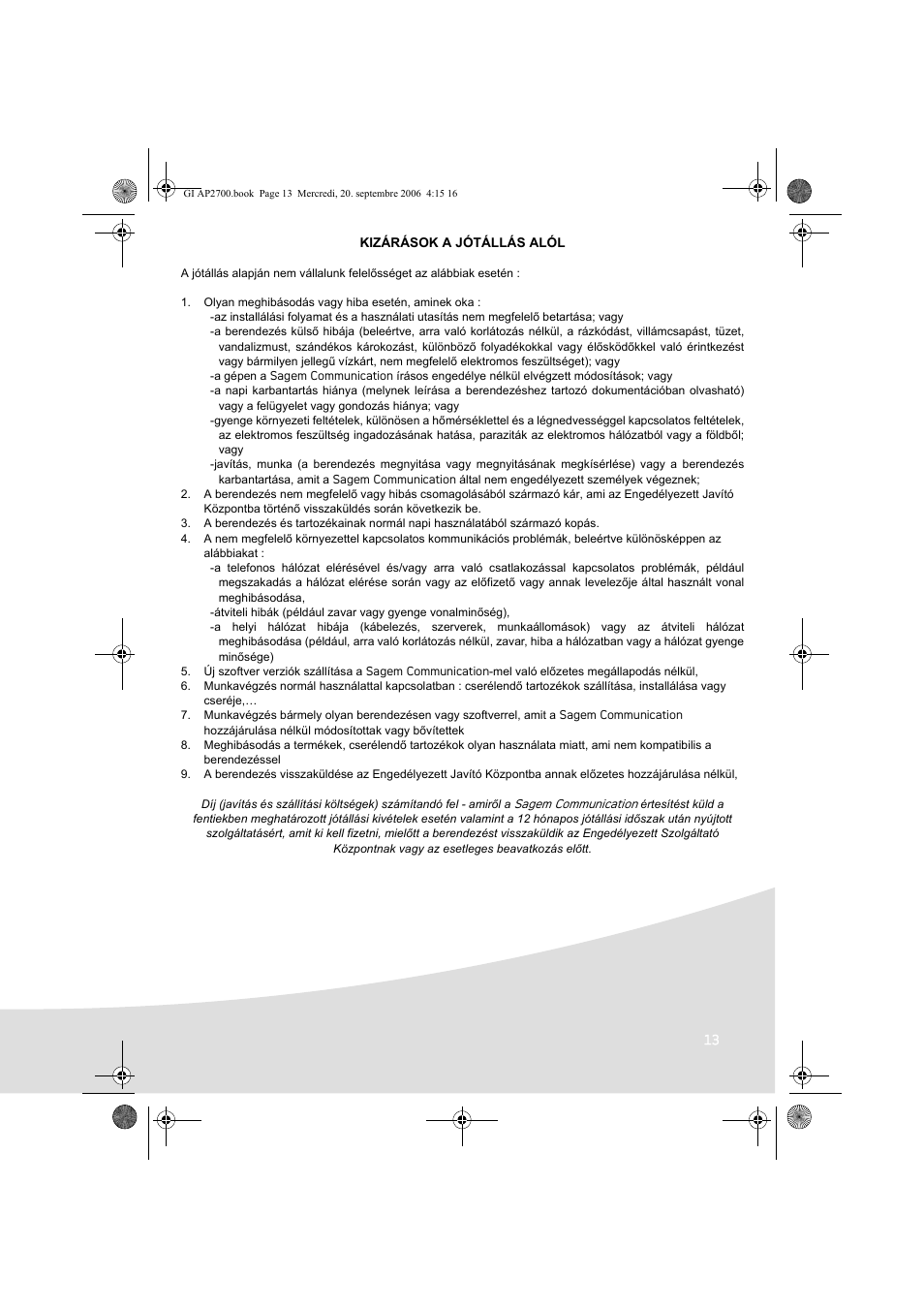 AGFA AP2700 User Manual | Page 191 / 192