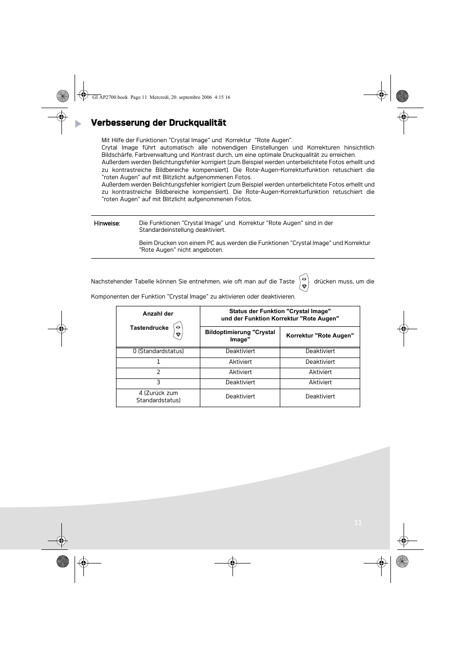 Verbesserung der druckqualität | AGFA AP2700 User Manual | Page 39 / 192