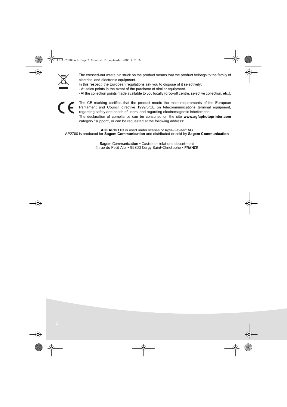 AGFA AP2700 User Manual | Page 4 / 192