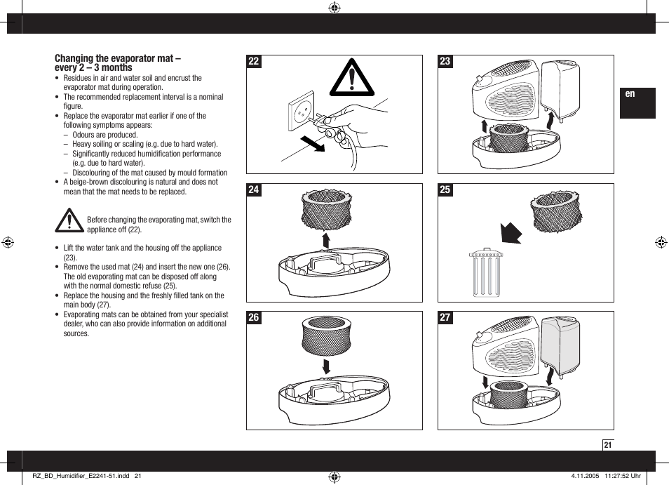 Air-O-Swiss AOS E2251 User Manual | Page 9 / 16