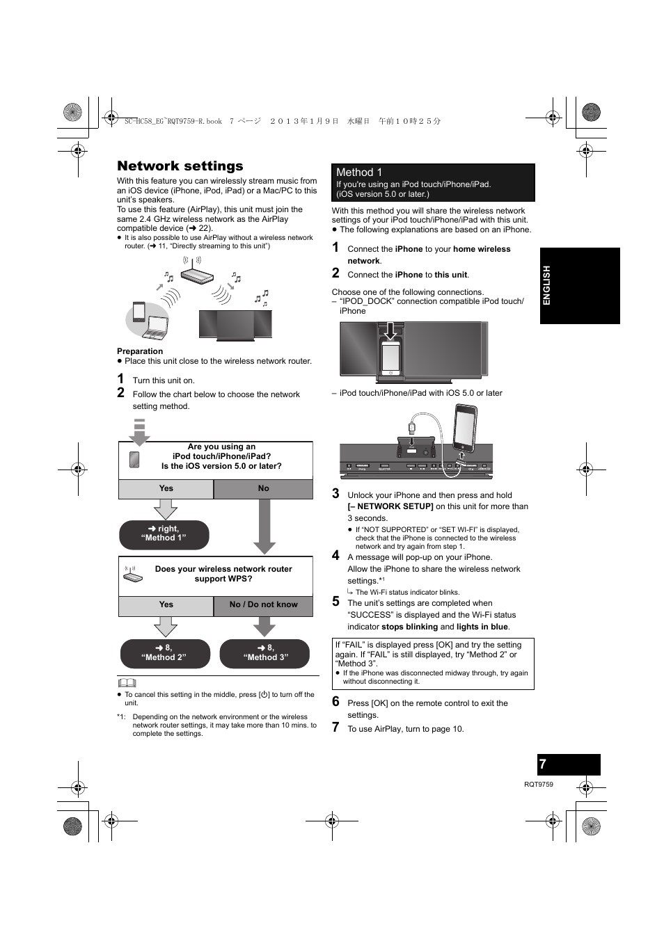 Network settings | Panasonic SCHC58EG User Manual | Page 7 / 108